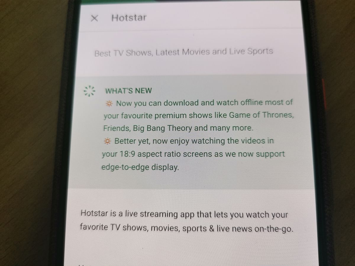 Hotstar on mobile is getting a new update with a slew of features letting you watch premium content offline. 