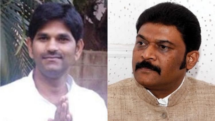 Congress MLAs JN Ganesh (left) and Anand Singh.