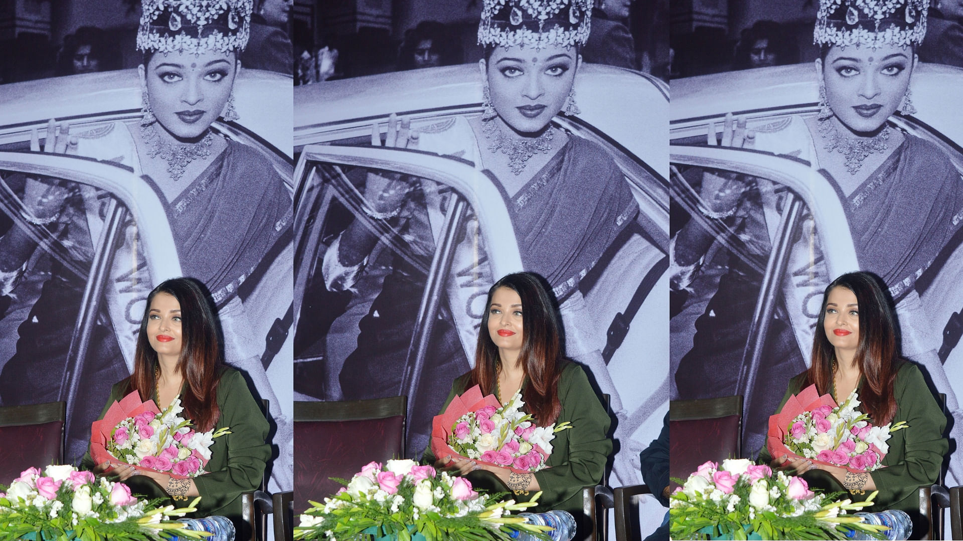 Aishwarya Rai Bachchan at the Press Club for a photography exhibition.&nbsp;