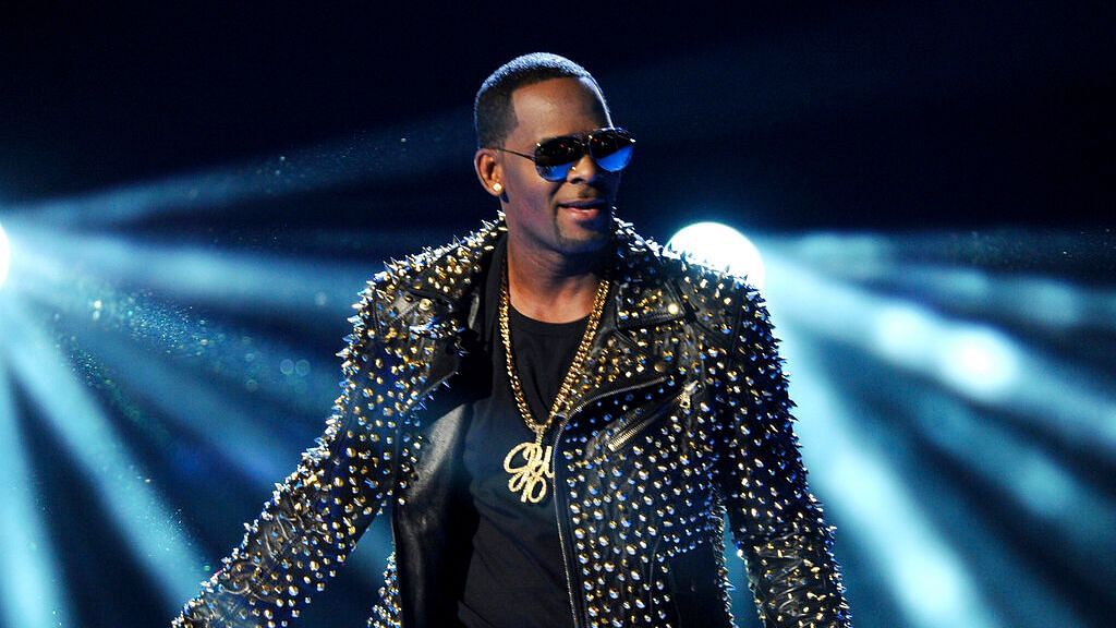 R Kelly performs at the BET Awards in Los Angeles.