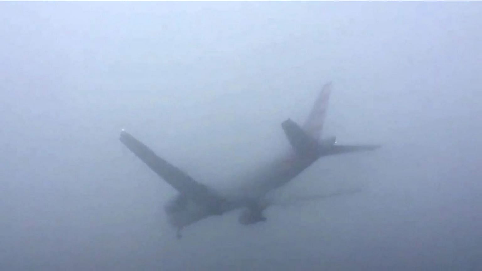 Flights were delayed due to the dense fog.