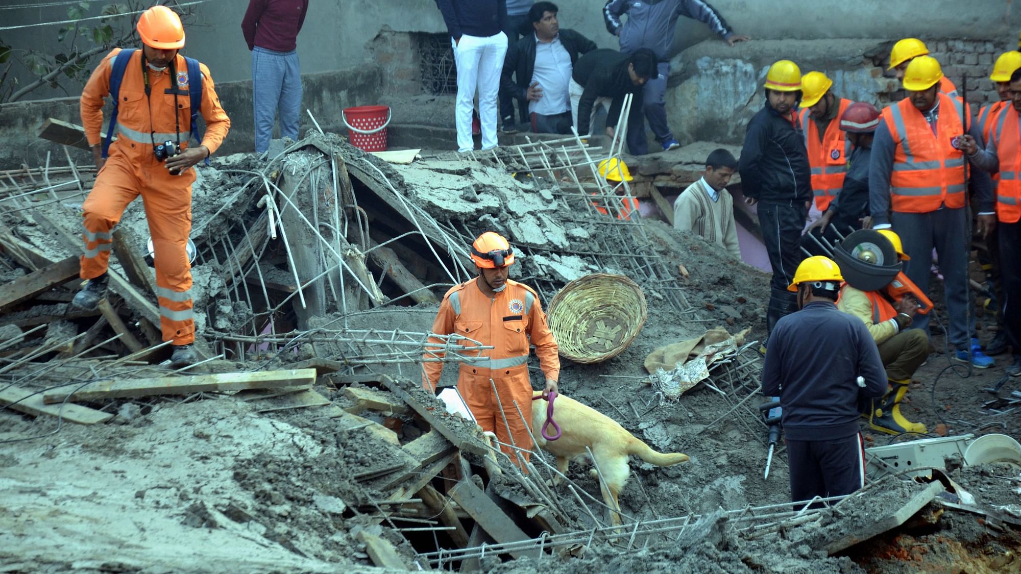 Several people are feared trapped after a four-storey building collapsed in Gurugram’s Ullawas on Thursday, 24 January.