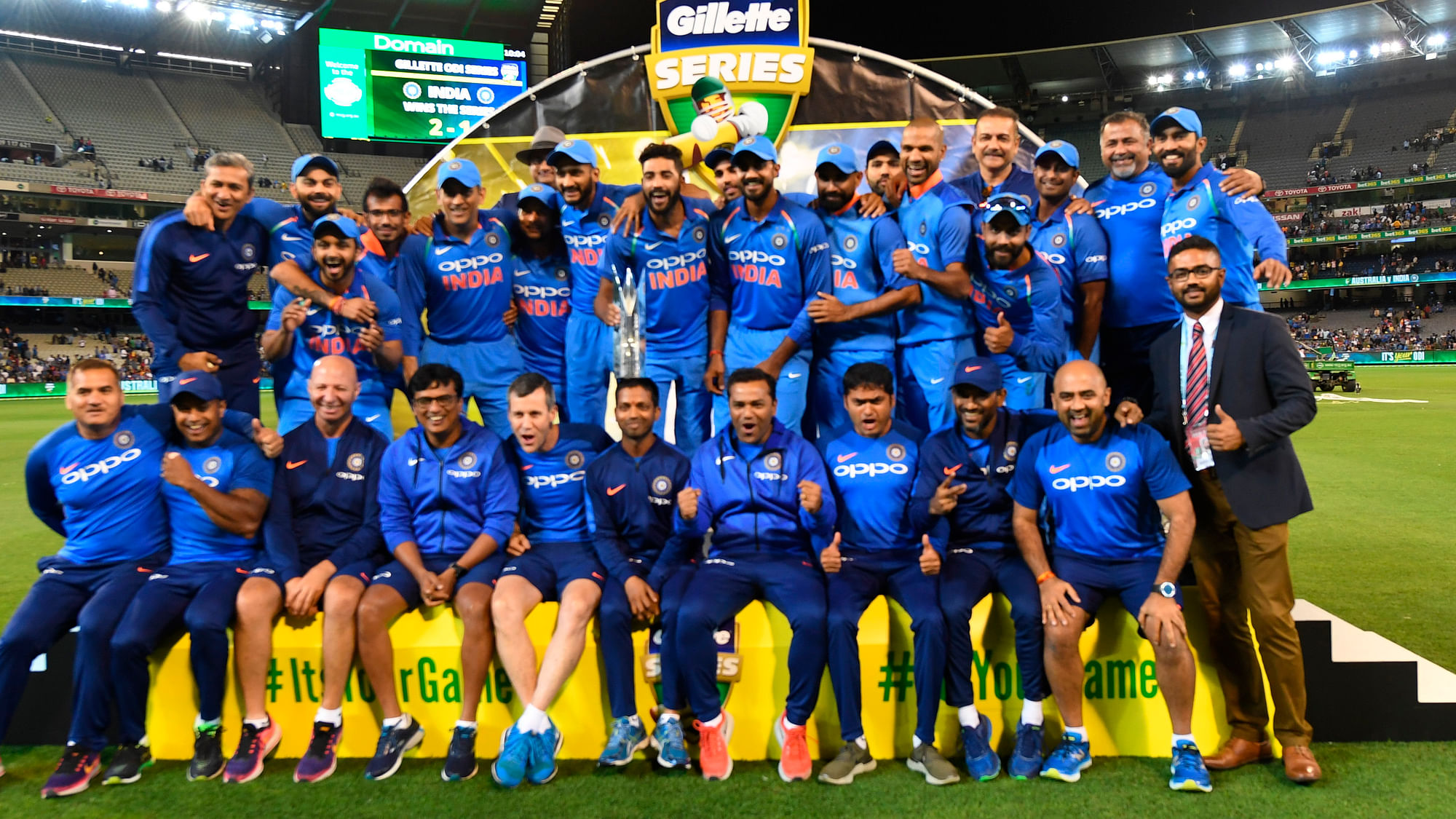 The Indian cricket team won the ODI series against Australia.