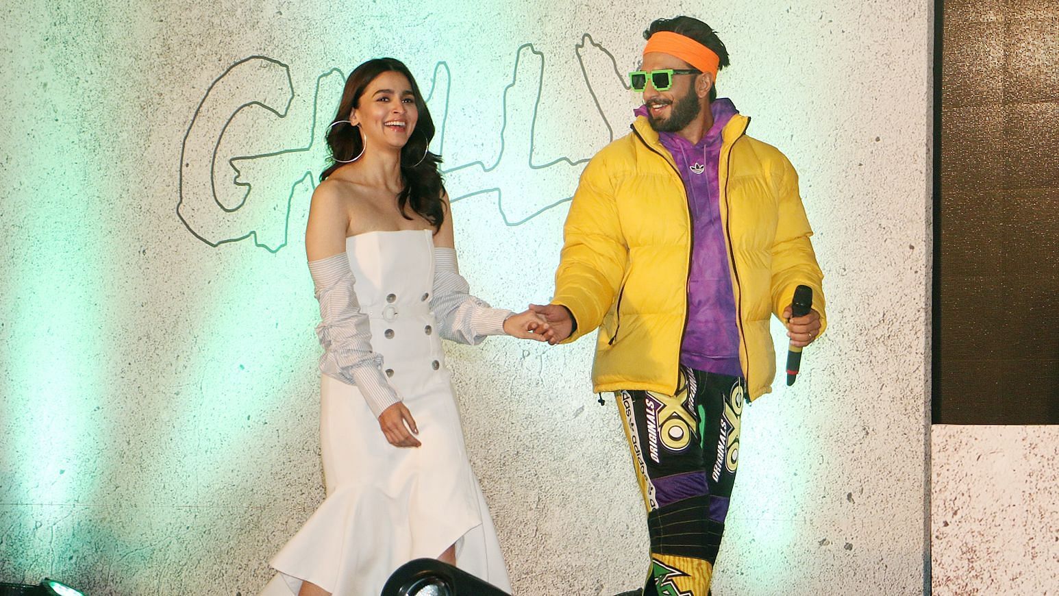 Alia and Ranveer at <i>Gully Boy </i>trailer launch.