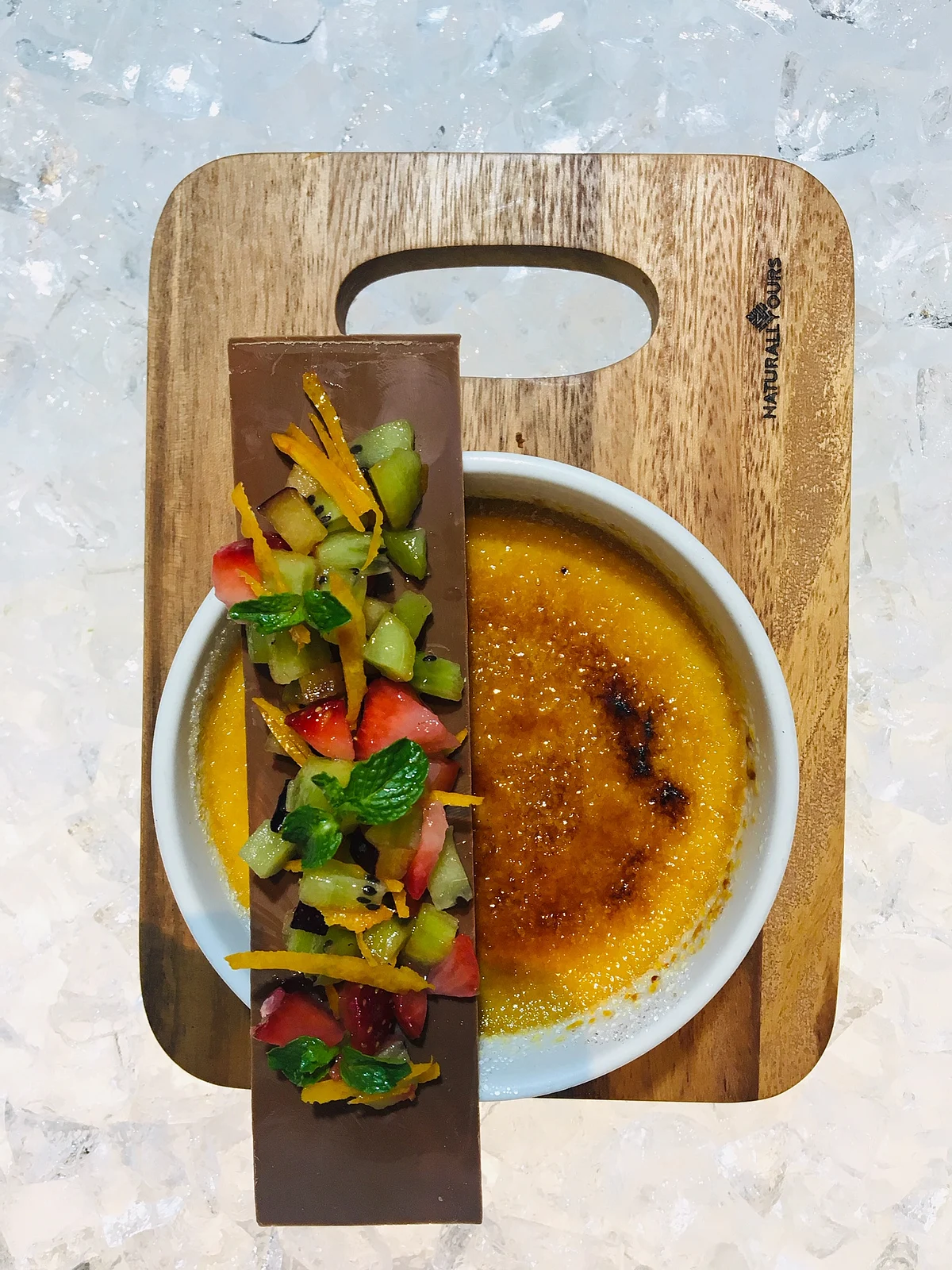 Nolen Gur Crème brûlée at Novotel Kolkata.