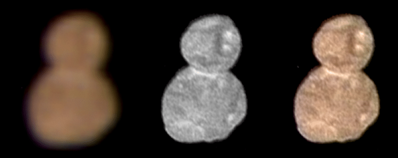 In a landmark flyby on New Year, the New Horizons satellite sent back the first image of Ultima Thule.