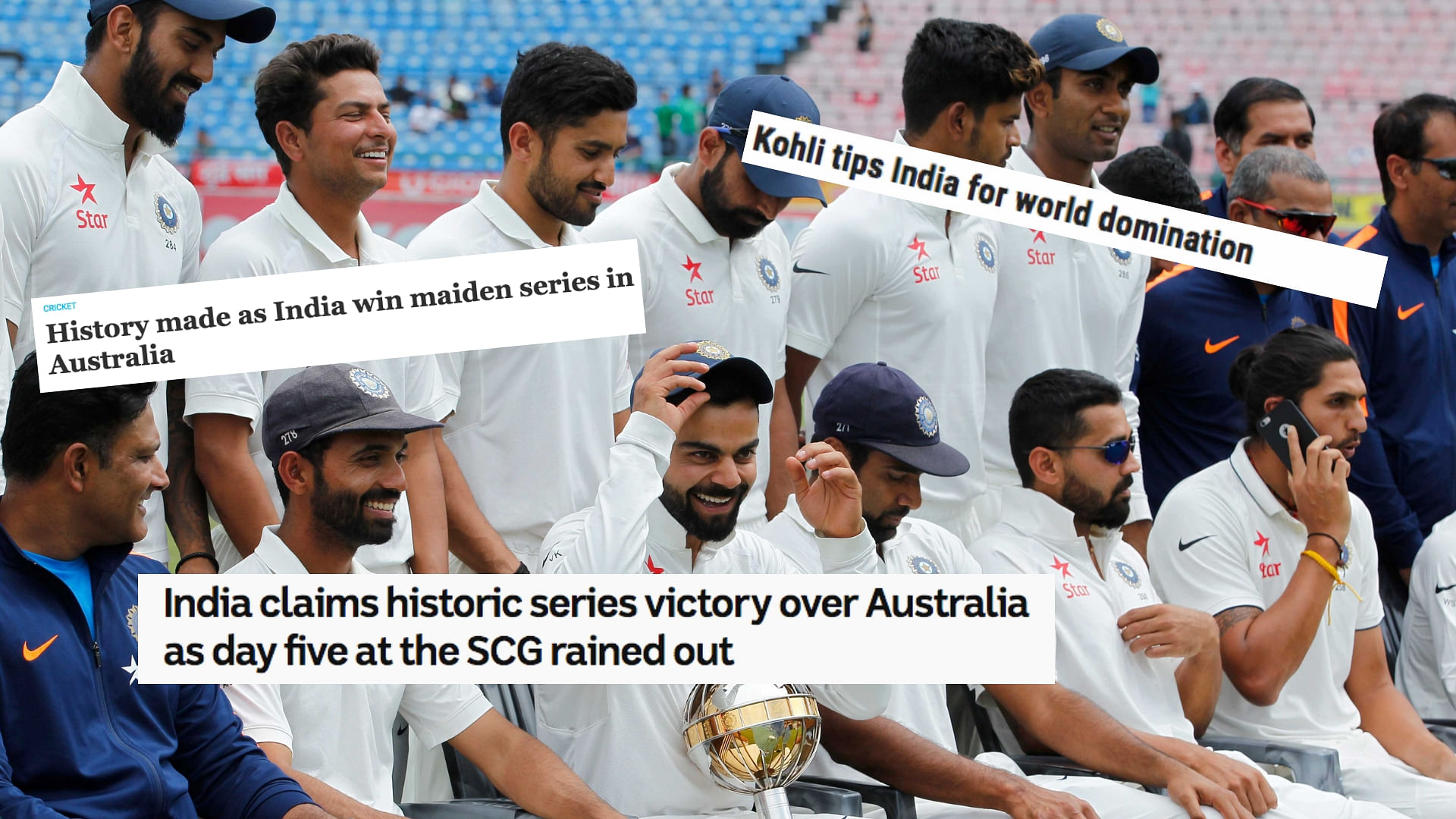 Australian media called India’s Test series win ‘historic’, further accepting that its the batting that left the Aussies behind.