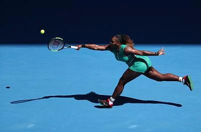 MELBOURNE, Jan. 23, 2019 (Xinhua) -- Serena Williams competes during the women