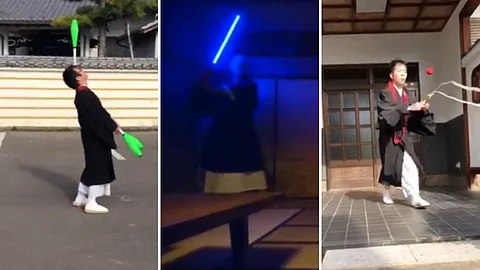 Japanese Buddhist Monks Perform Cool Tricks To Show Off Their Agility