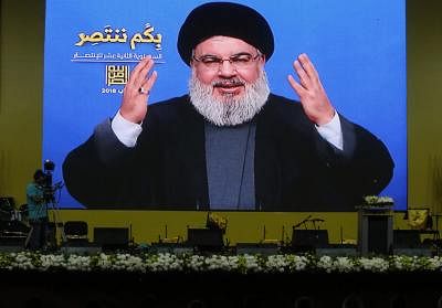 Hezbollah leader Sayyed Hassan Nasrallah. (Xinhua/Bilal Jawich/IANS)