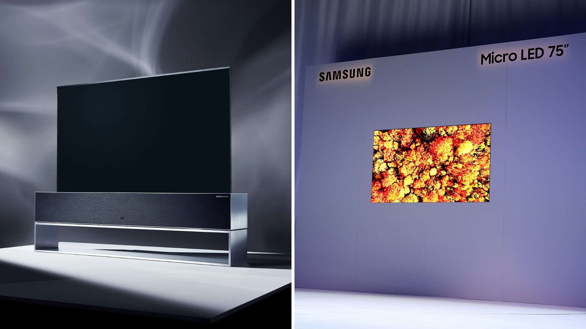 Телевизоры lg 2019. Samsung OLED. Телевизор самсунг OLED. LG Rollable OLED. Телевизор самсунг выдвижной экран.