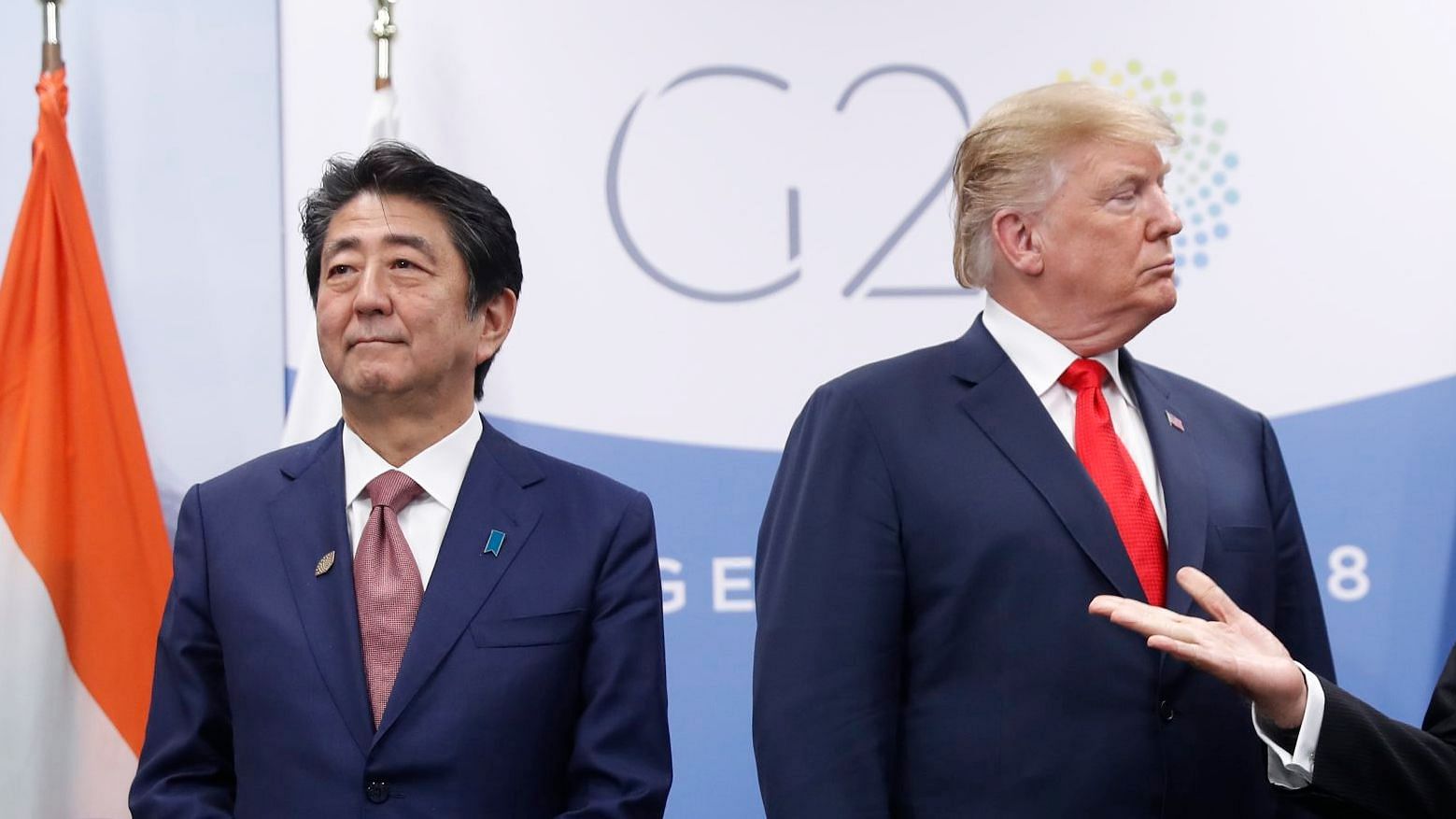 US President Donald Trump meets with Japan’s PM Shinzo Abe at the G20 Summit in Argentina.