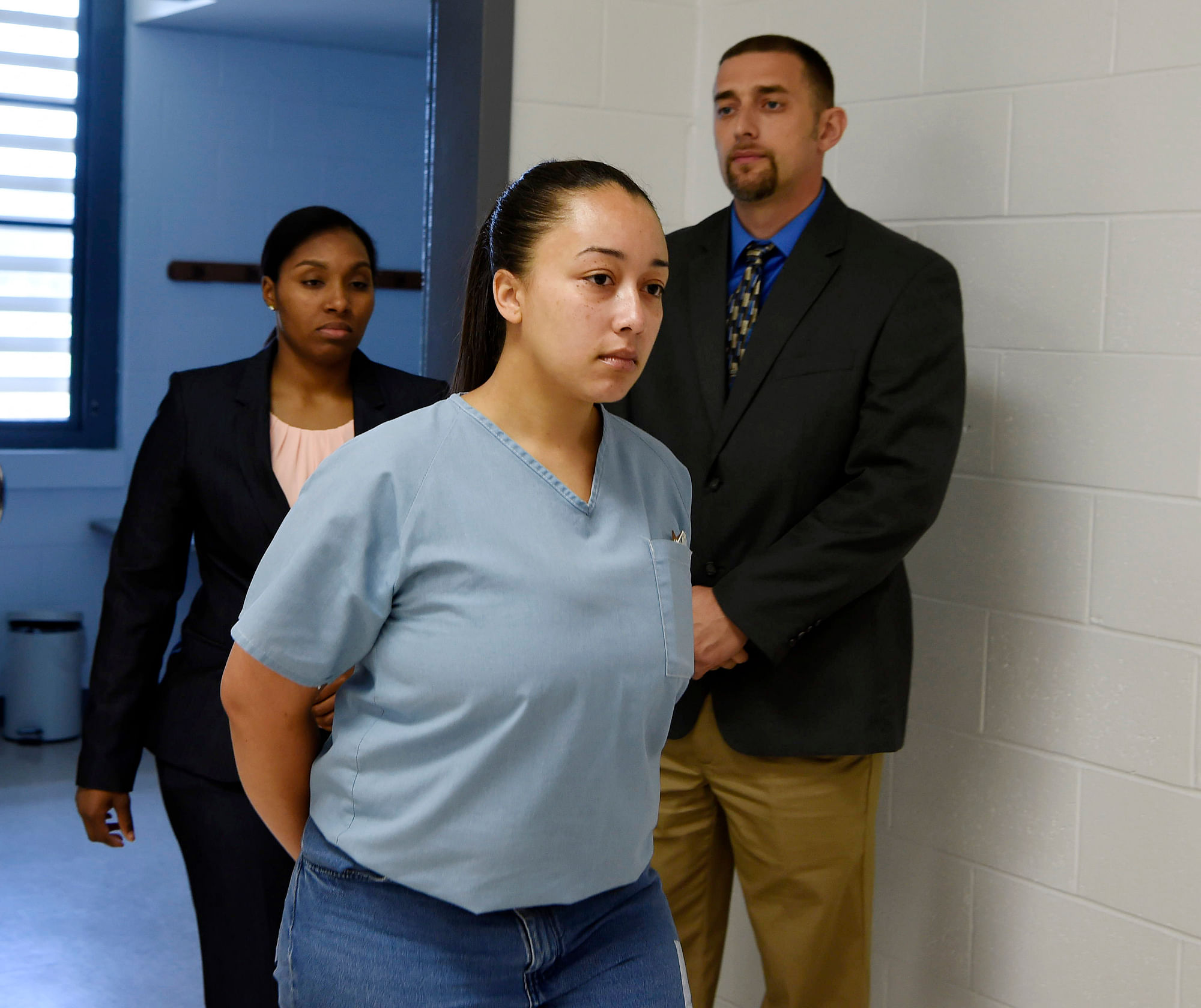 23 May 2018, file photo shows Cyntoia Brown, entering her clemency hearing at Tennessee Prison for Women in Nashville.&nbsp;