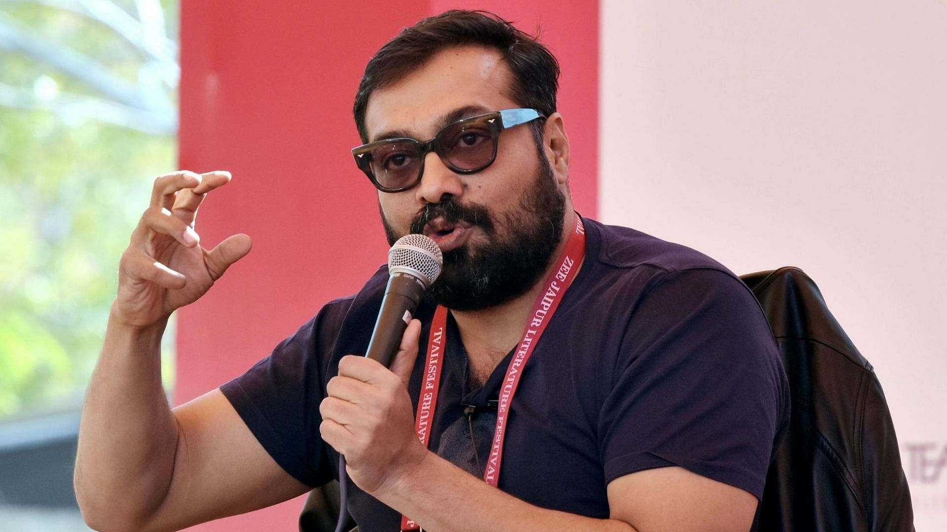 Director Anurag Kashyap speaking at an event.