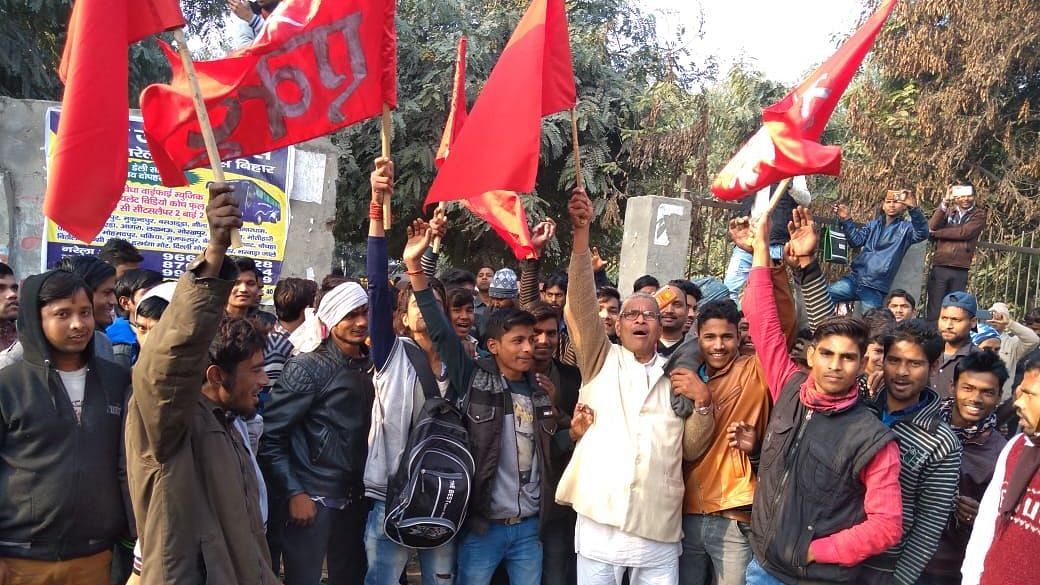 Trade union workers take to the streets in several parts of Delhi.