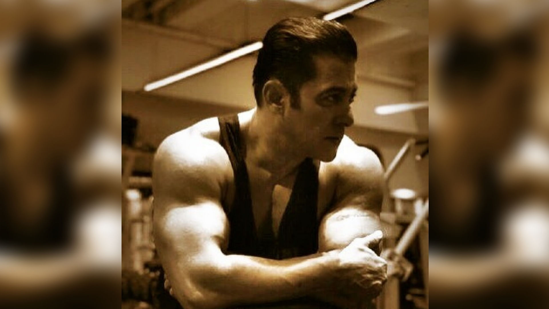 Salman Khan in the gym.