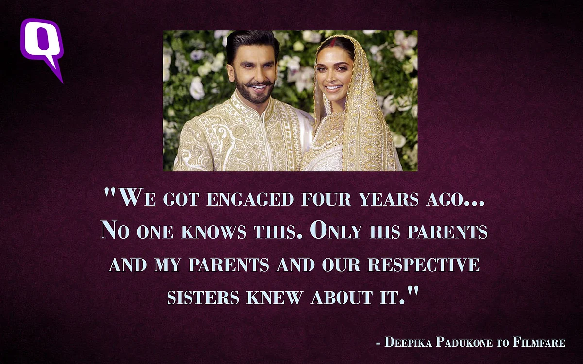 Deepika Padukone in an interview with <i>Filmfare.</i>