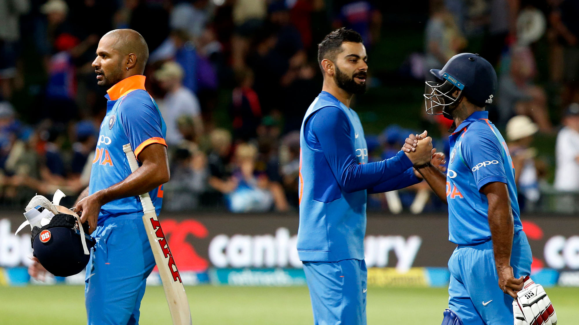 India coasted to an 8-wicket win in their ODI series opener against New Zealand at Napier.