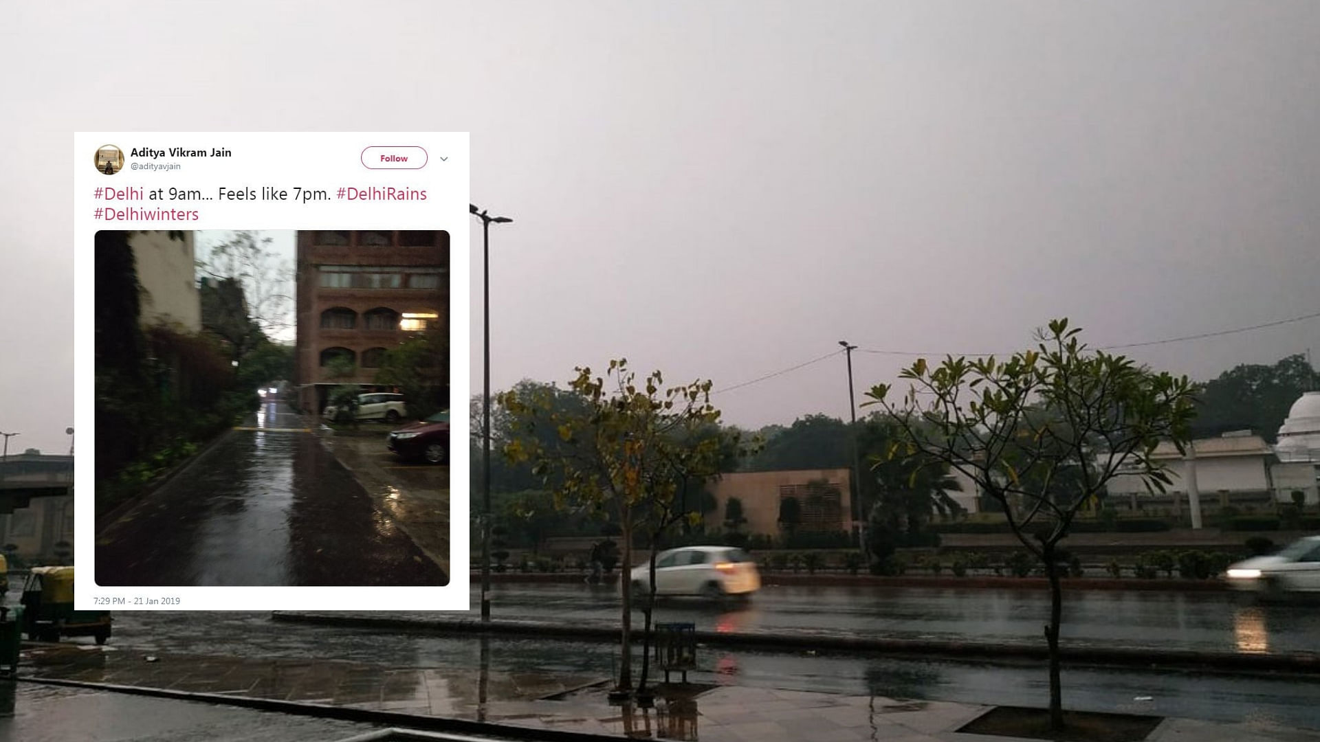Delhi woke up to rains, lightning and thunderstorms, following which darkness seemed to engulf the city!