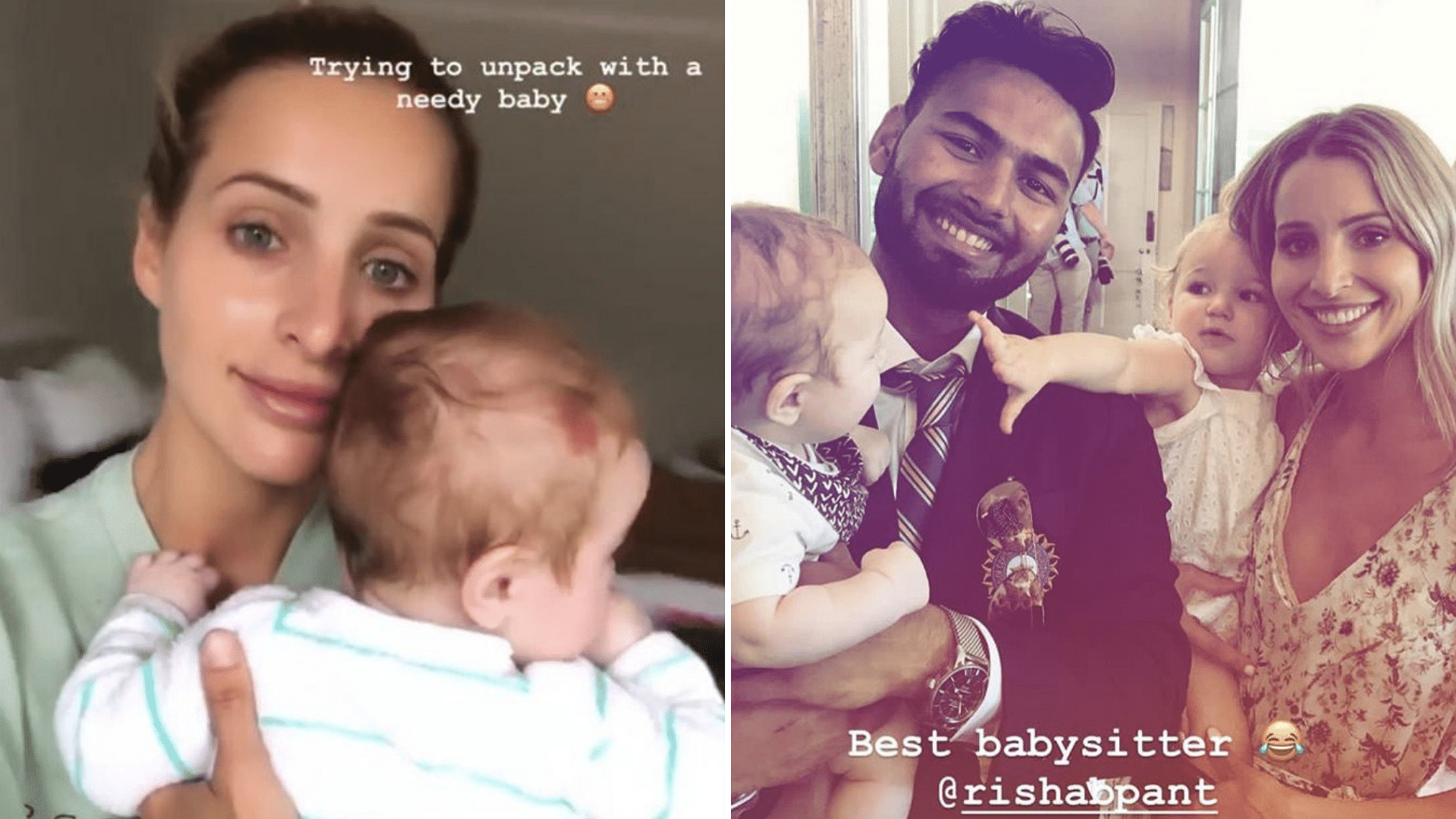 Tim Paine’s wife, Bonnie Paine, has sought Rishabh Pant’s help for babysitting her kids!