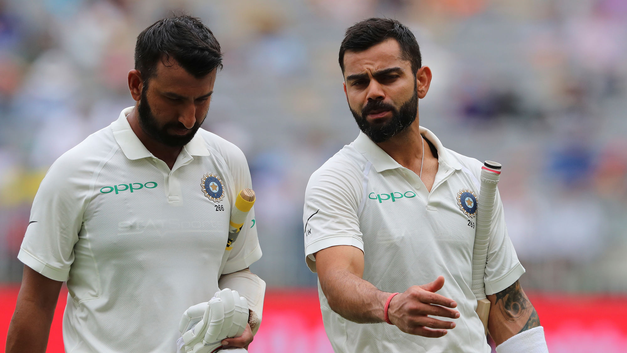 Cheteshwar Pujara and R Ashwin kicked-off the celebrations on Twitter as Virat Kohli became first player in history to win three major ICC awards in one year.