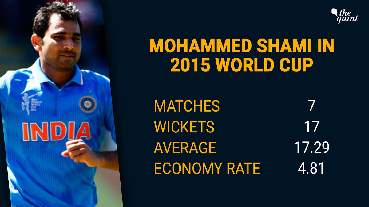 Since the 2015 World Cup, Shami has gone on to play 28 Tests, but only 9 ODIs. 