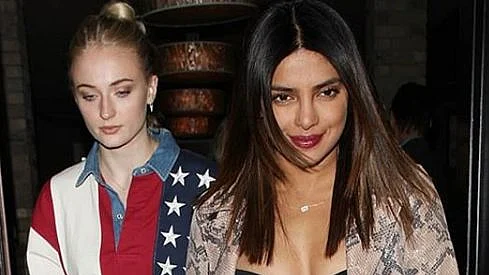 Priyanka Chopra with Sophie Turner. 