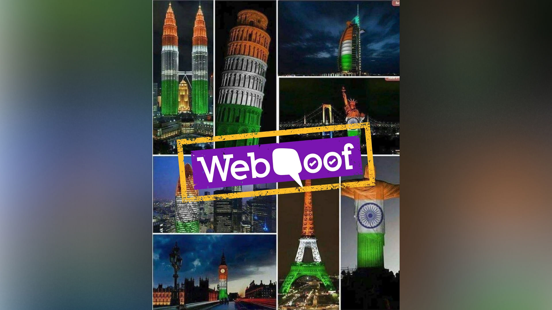 Edited pictures of famous monuments lit in tri-colour go viral 2 years after they were first posted.&nbsp;