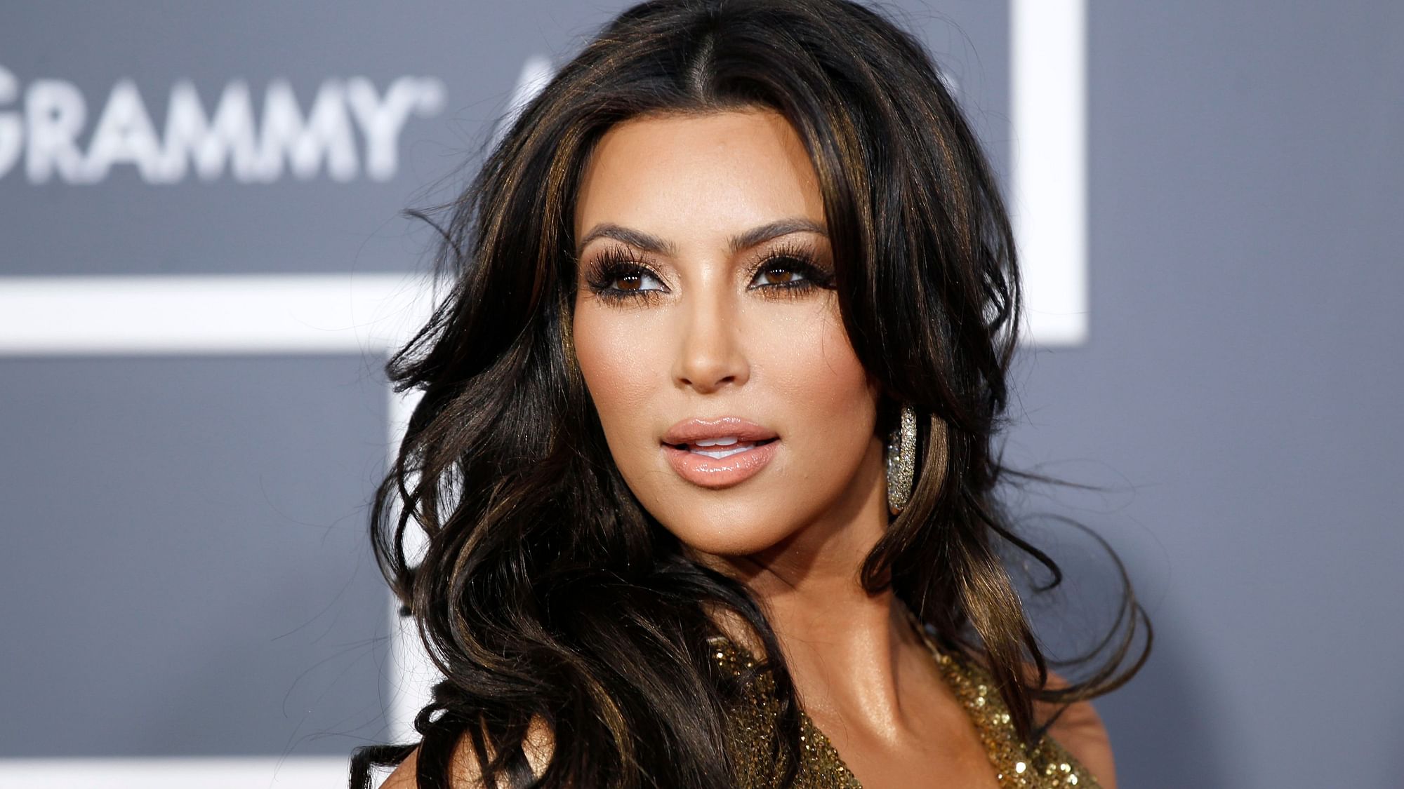 Kim Kardashian at a Grammy event