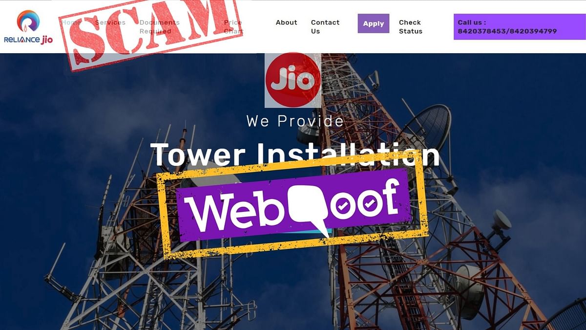Jio Tower Scam: Fake Reliance Websites Are Taking People’s Money