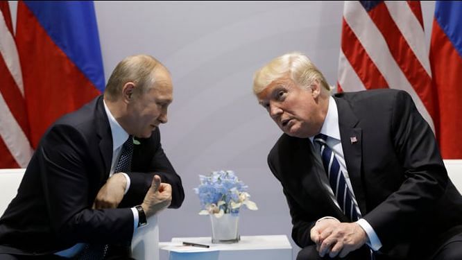 File photo of US President Donald Trump and Russian President Vladimir Putin.