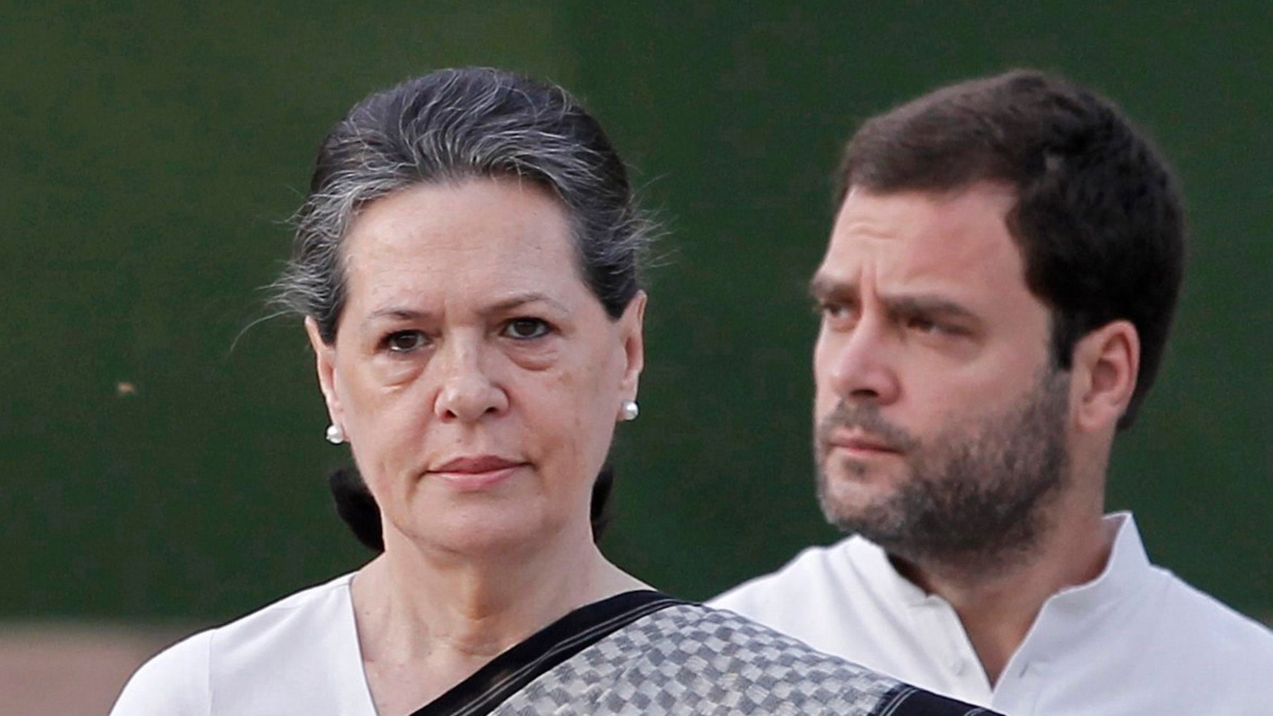 File image of Sonia Gandhi and Rahul Gandhi