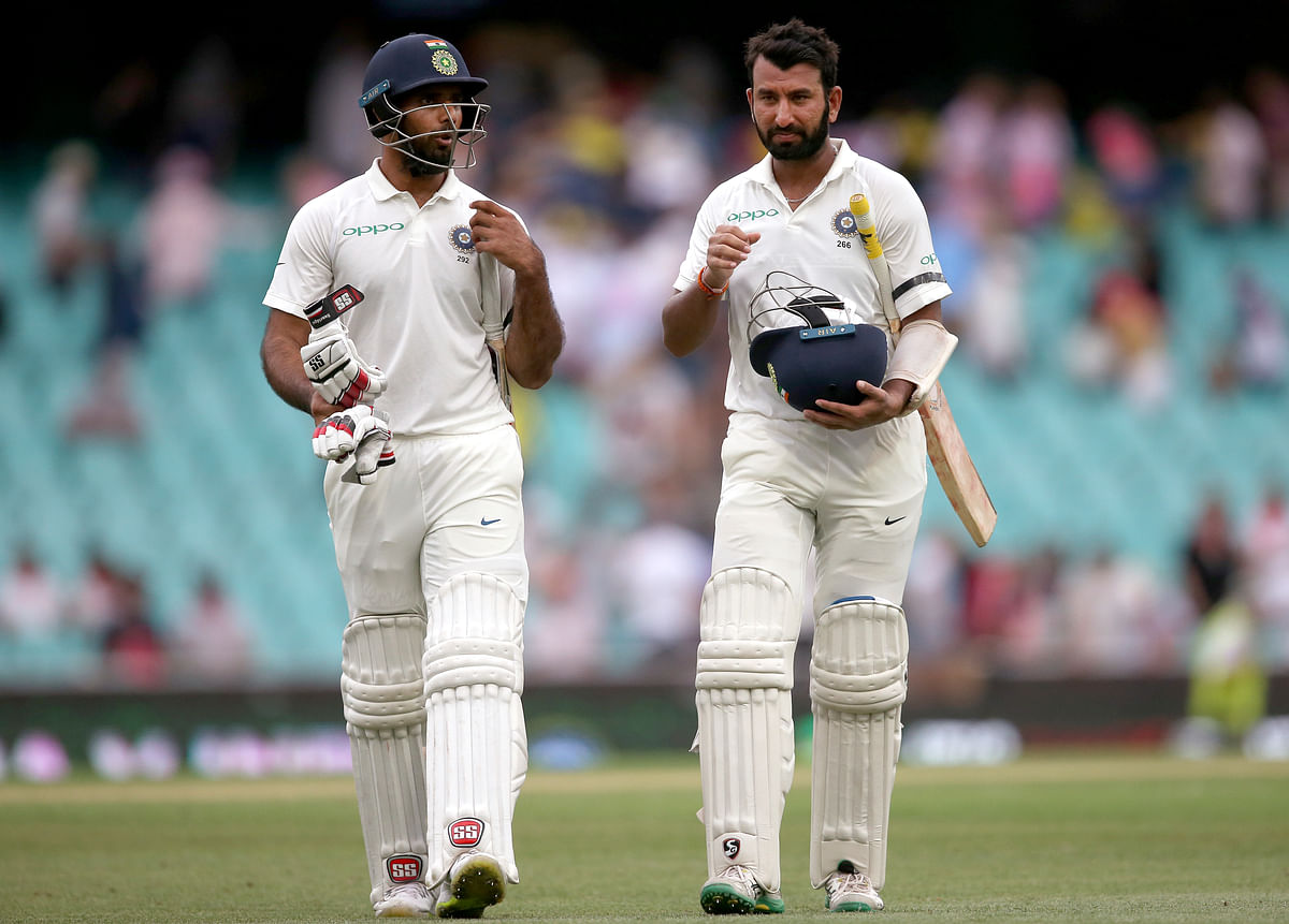Cheteshwar Pujara scored his third century of the tour and India are 303/4 at Stumps on Day 1.