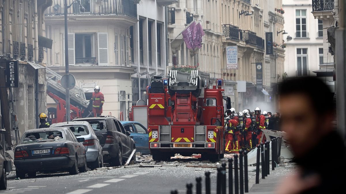 The blast was apparently caused by a gas leak at the bakery in north-central Paris on Saturday.