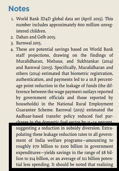 The revised footnote for the $11 billion claim