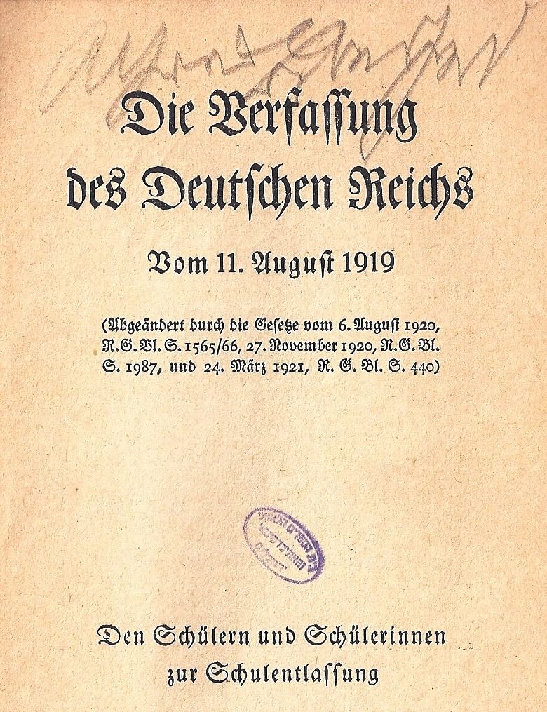 Weimar Constitution of Germany