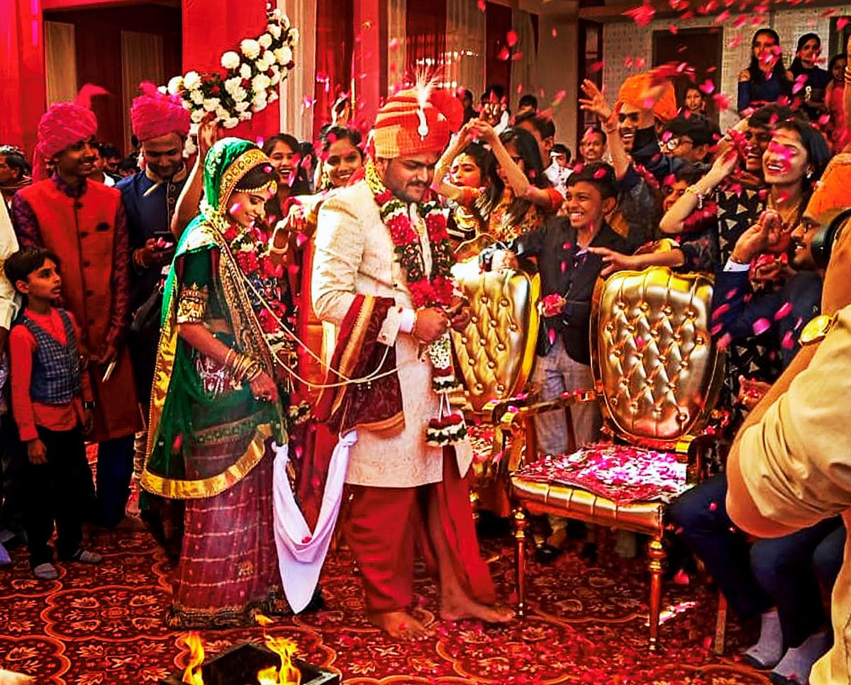 Gujarat Patidar leader Patel married his childhood friend Kinjal Parikh in a private function at Digsar village.