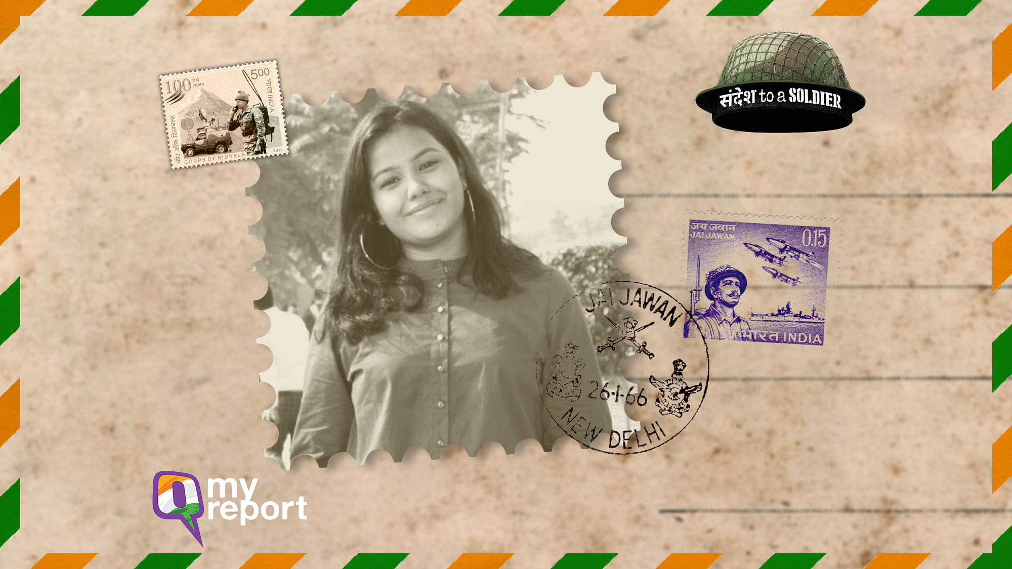 Induja Tyagi from Delhi sends her ‘Sandesh to a Soldier’.