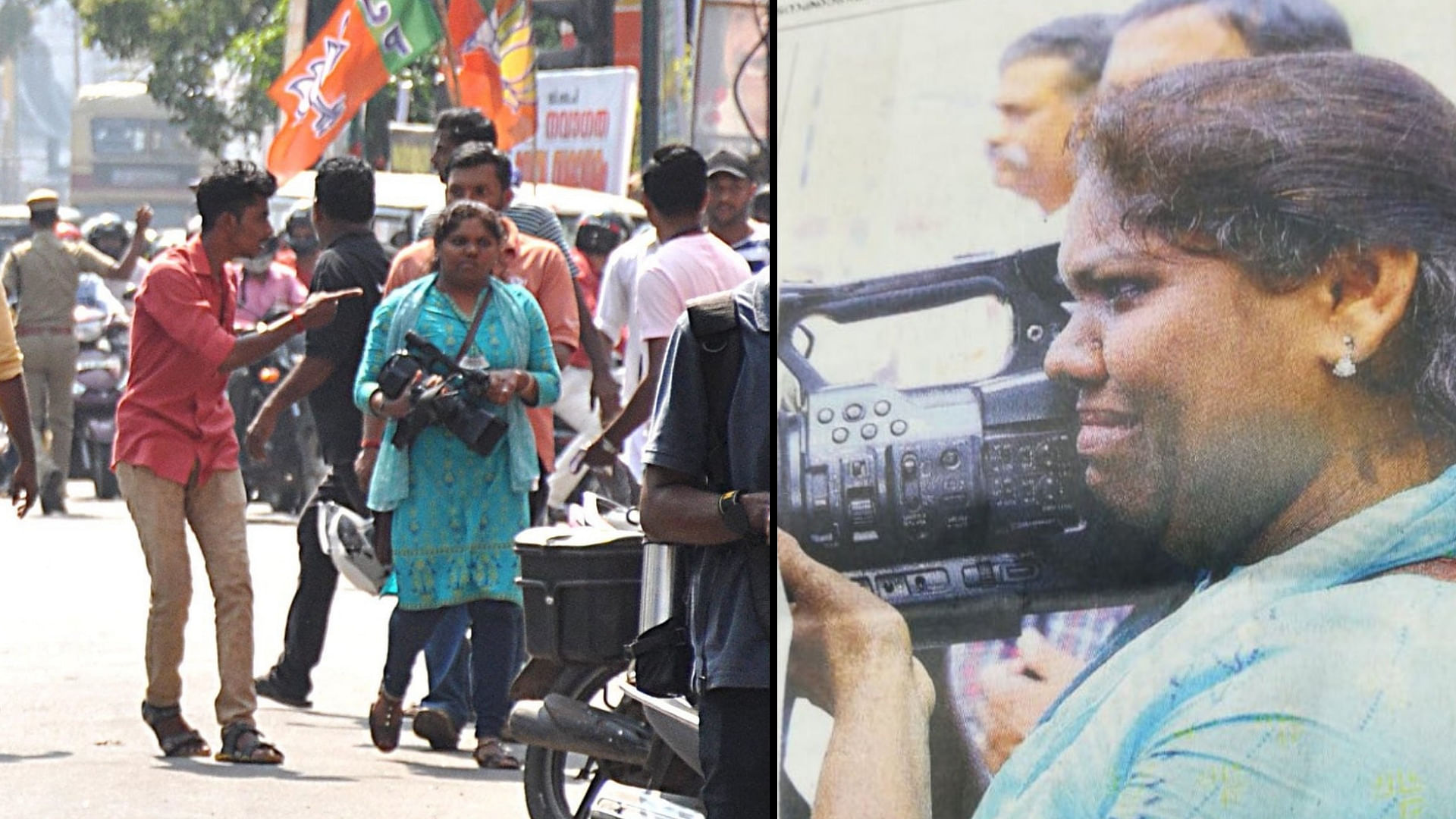 Shajila Ali Fathima, a cameraperson with Kairali TV, was heckled by BJP workers while covering Sabarimala protests.&nbsp;