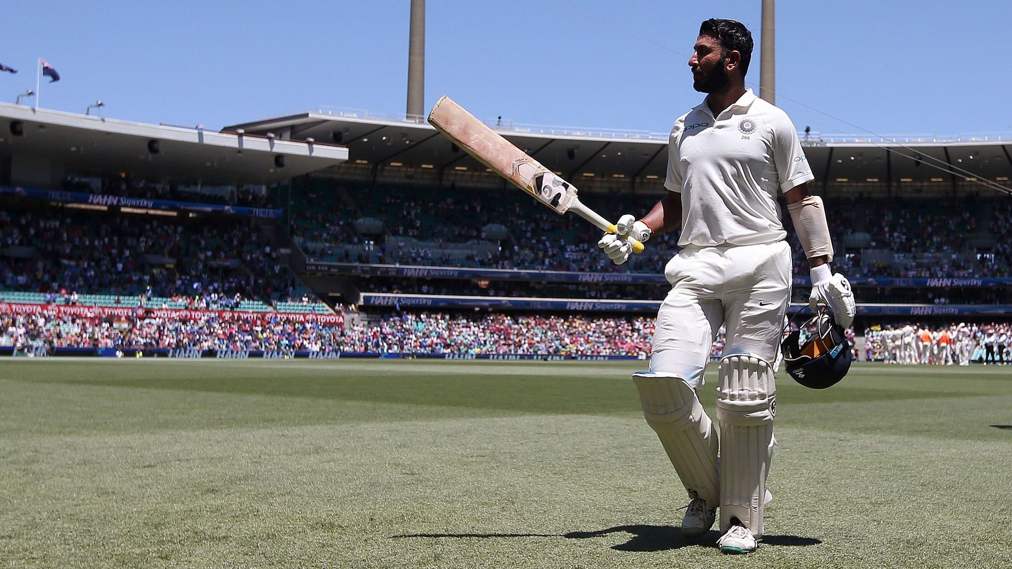 Cheteshwar Pujara missed out on his maiden overseas double century by seven runs.