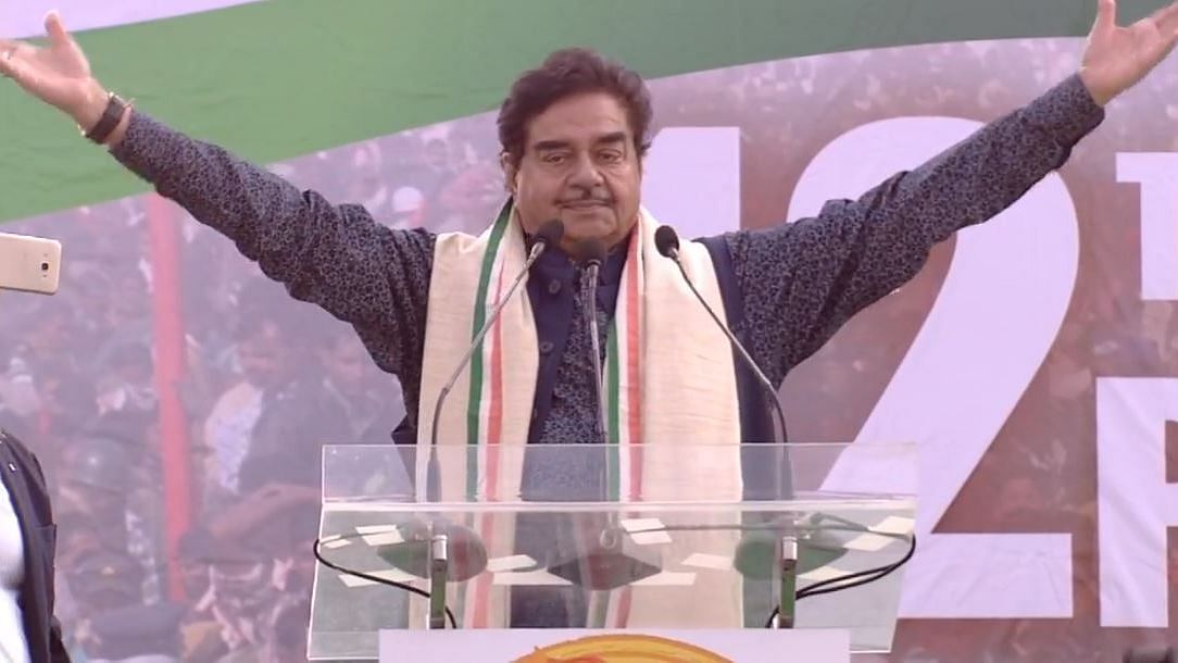 Shatrughan Sinha at Opposition’s United India rally.