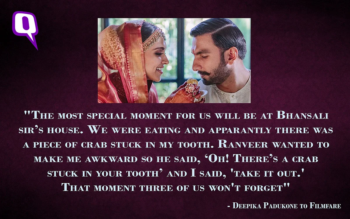 Deepika Padukone in an interview with <i>Filmfare.</i>