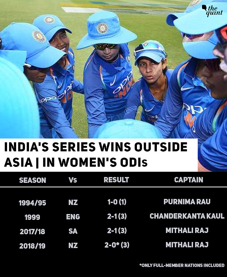 The Women in Blue secure only their fourth ODI series win outside Asia vs teams in the top-8 of the ICC rankings.