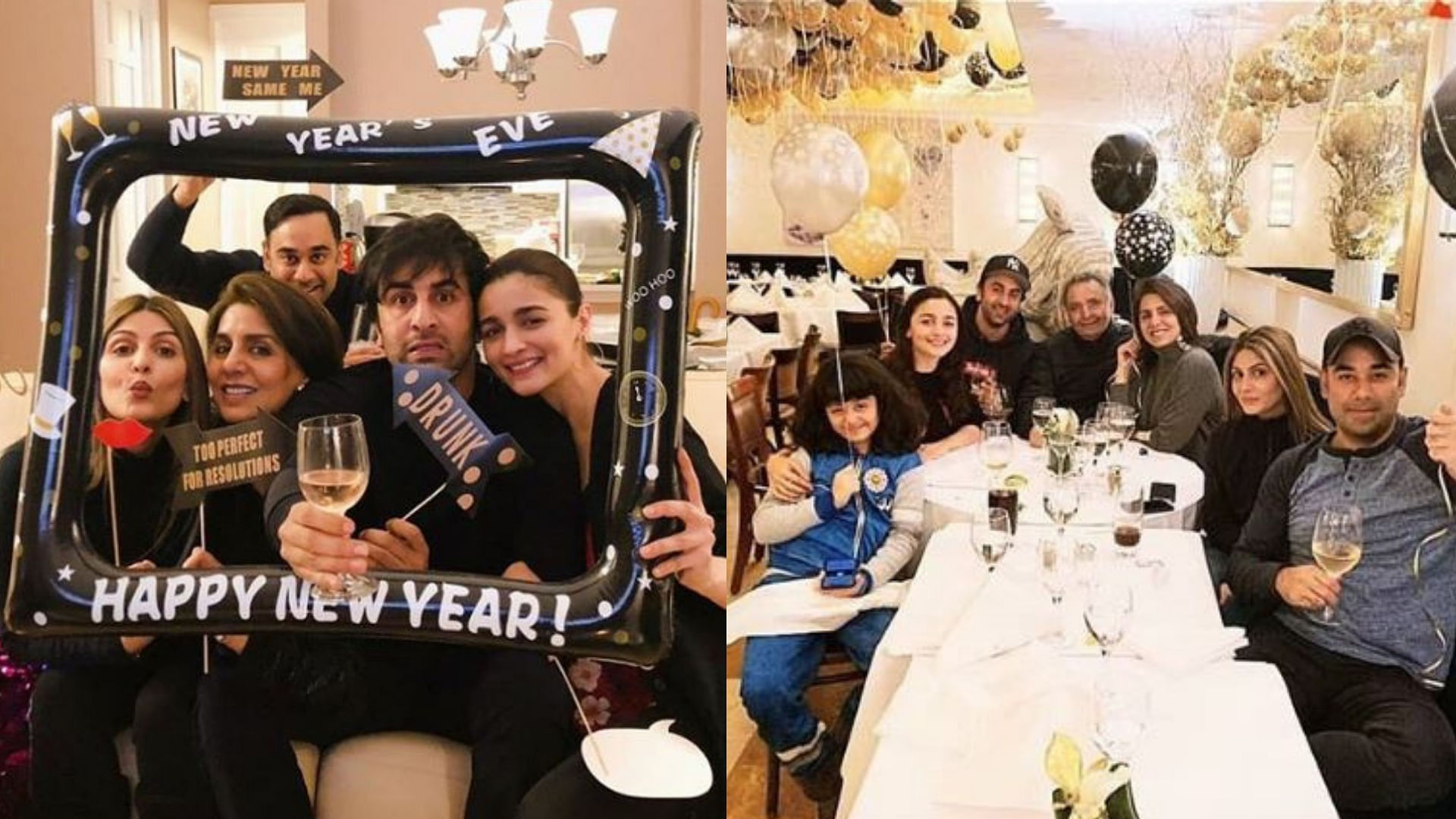 Rishi and Neetu Kapoor brought in the New Year with family.