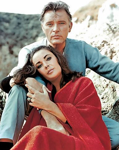 Richard Burton and former wife Elizabeth Taylor.