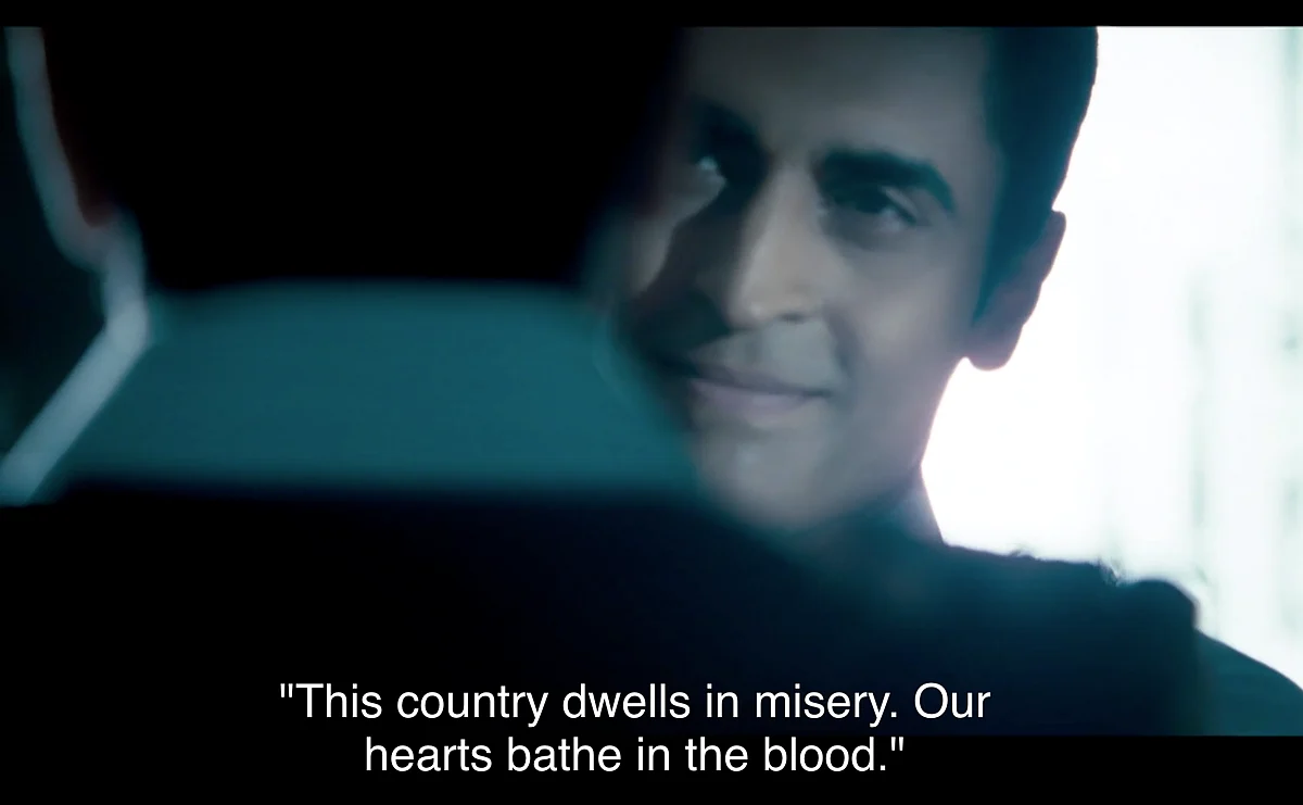 A moment from Rann on Hotstar.