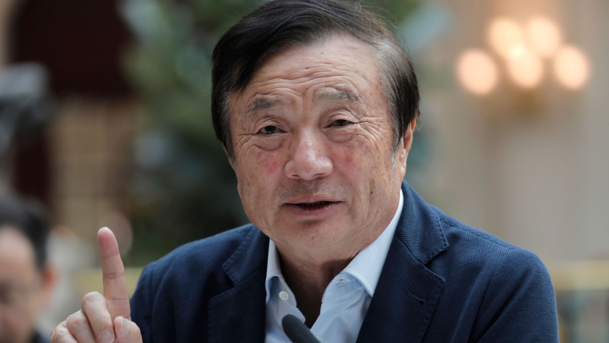 Ren Zhengfei, founder and CEO of Huawei, gestures during a round table meeting with the media in Shenzhen city, south China’s Guangdong province, Tuesday, 15 January, 2019.