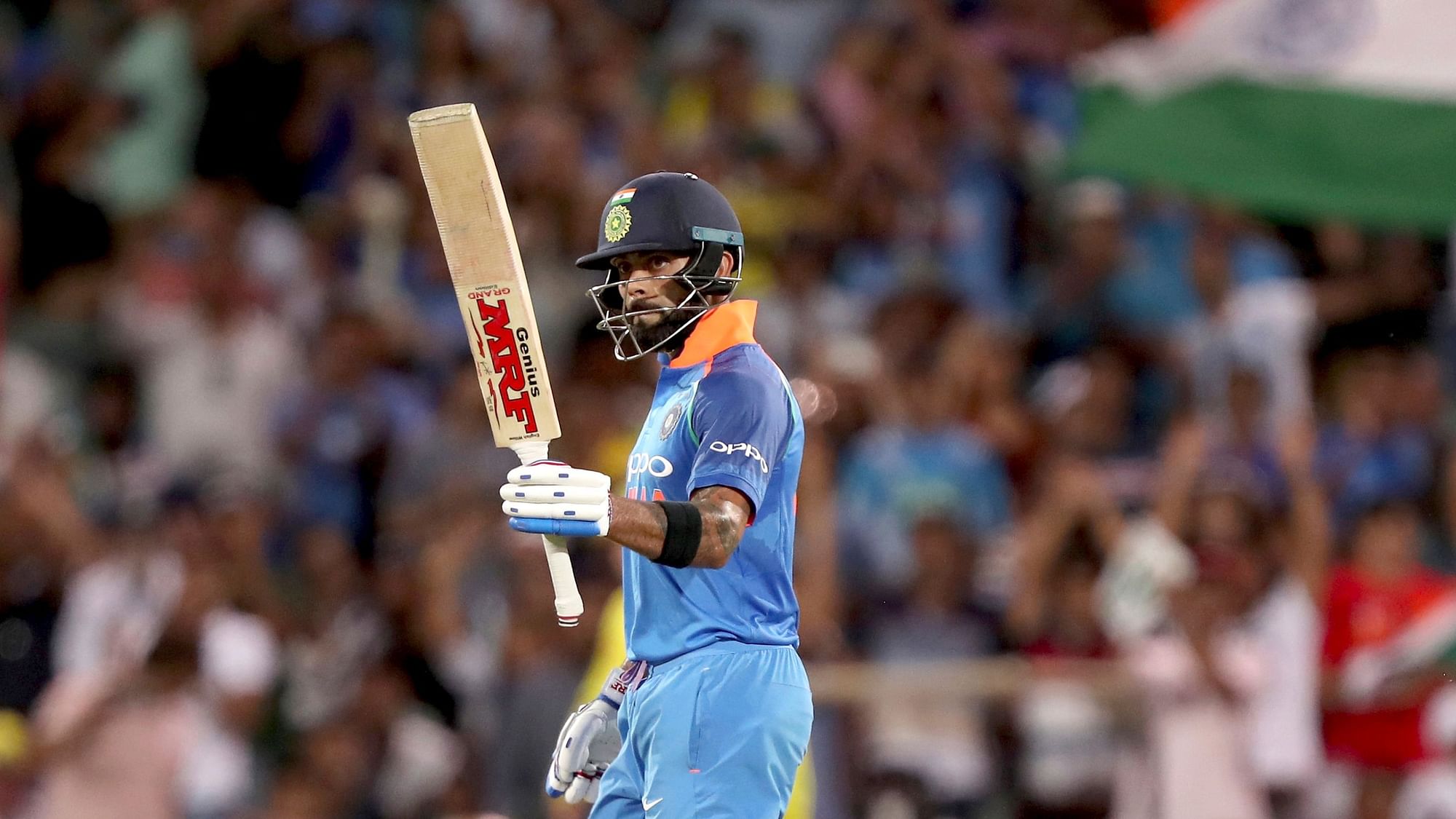 India captain Virat Kohli scored a century in the second ODI against Australia at Adelaide.
