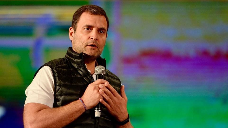 Rahul Gandhi speaking at an interaction with university students