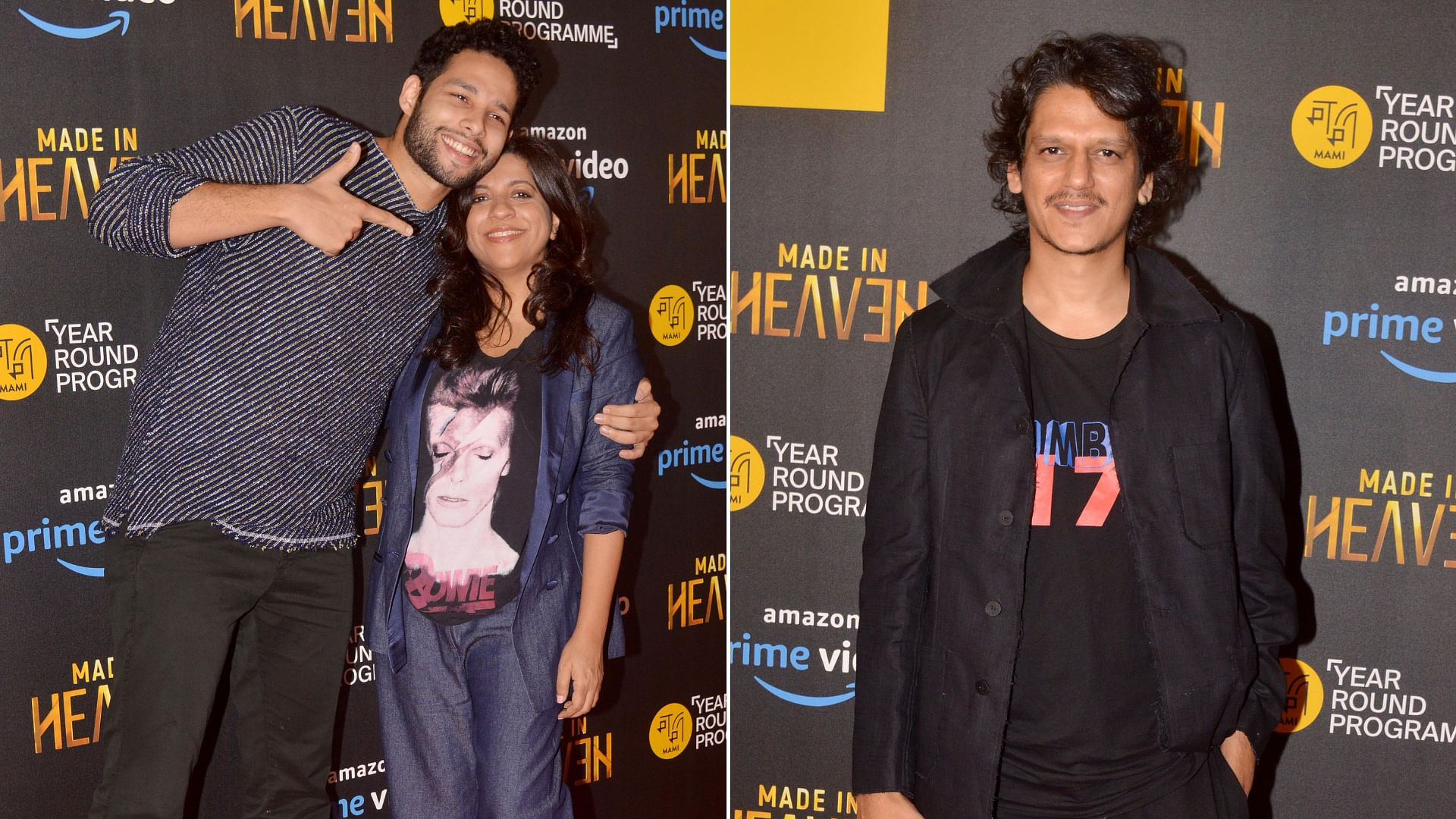 Siddhant Chaturvedi, Zoya Akhtar and Vijay Varma at the screening of <i>Made in Heaven</i>.
